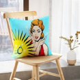 thumbnail image 5 of LALILO Throw Pillow Covers Beautiful Happy And Surprised Woman Cushion Cover 18" x 18", 2 Pack, 5 of 6