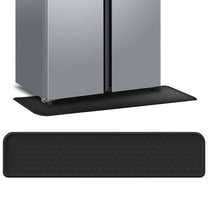 Washing Machine Spill Mat, Black Silicone Fridge Mats Liners, Washable Fridge Water Dispenser Drip Mat, Non-Slip Thin Rectangle, Ideal for Kitchen Appliance Protection