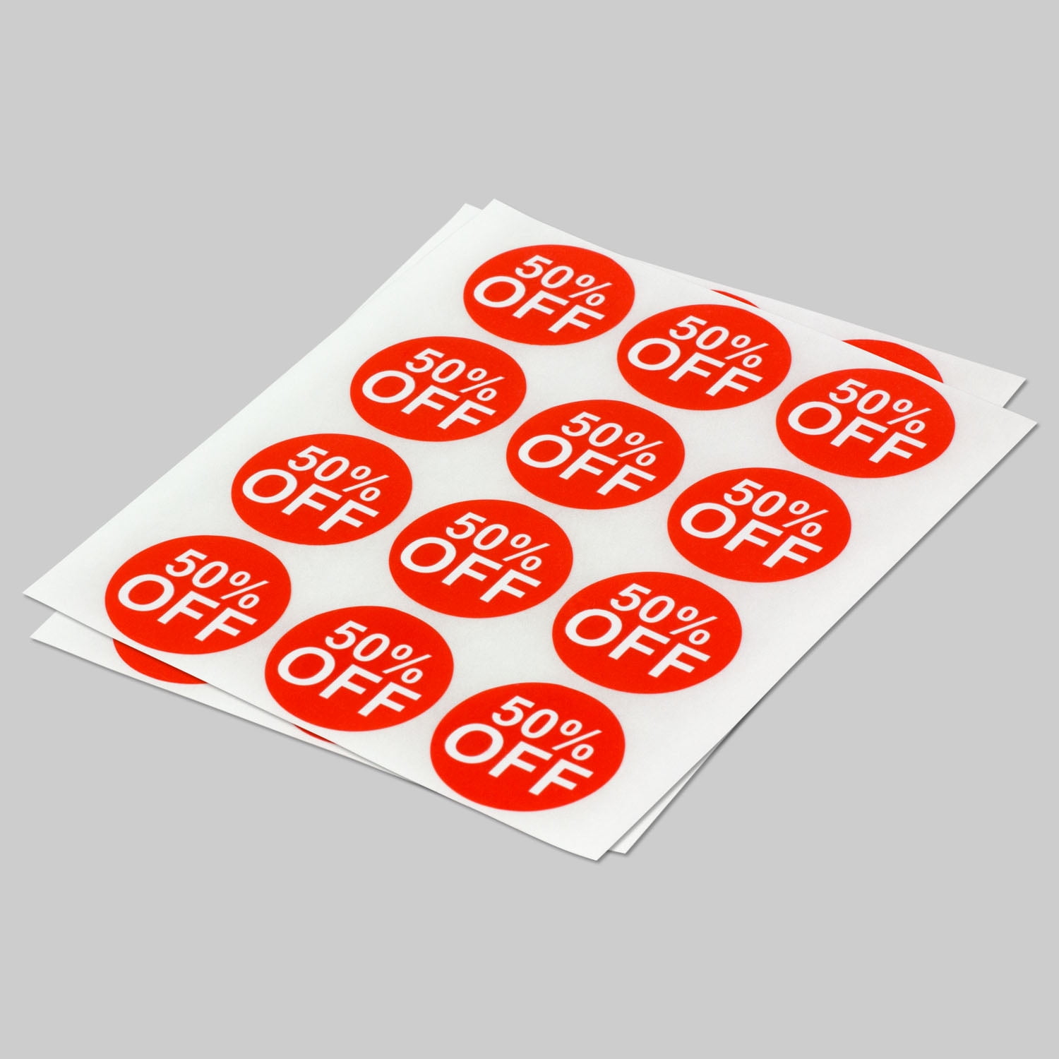 1.5 Inches Round Percent Off Retail Sale Stickers 7 Choices 500 Labels Total 