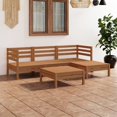 thumbnail image 1 of vidaXL 5 Piece Garden Lounge Set Solid Pinewood Honey Brown, 1 of 5