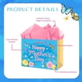 thumbnail image 5 of Day  Bag for Mom 13" Large Floral Mother's Day Paper Bag with Tissue Paper and Handles Horizontal Happy Mother's Day  Wrap Bags for Mom Grandma Sister Wife Party Decorations, 5 of 6