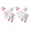 thumbnail image 3 of URMAGIC Newborn Infant Baby Girls Clothes Long Sleeve Letter Romper Arrow Heart Pants Hats Headband 4Pcs Outfits Set 0-24 Months, 3 of 11