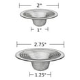 thumbnail image 2 of (1X Filter) Filter Clearance Plertrvy Bathroom Sink Strainer Drain Strainer Hair Catcher for Kitchen I Shower Bathtub Mesh Stainless Steel Stopper Sink Bathroom & Laundry Sink Drain Basket Filter, 2 of 6