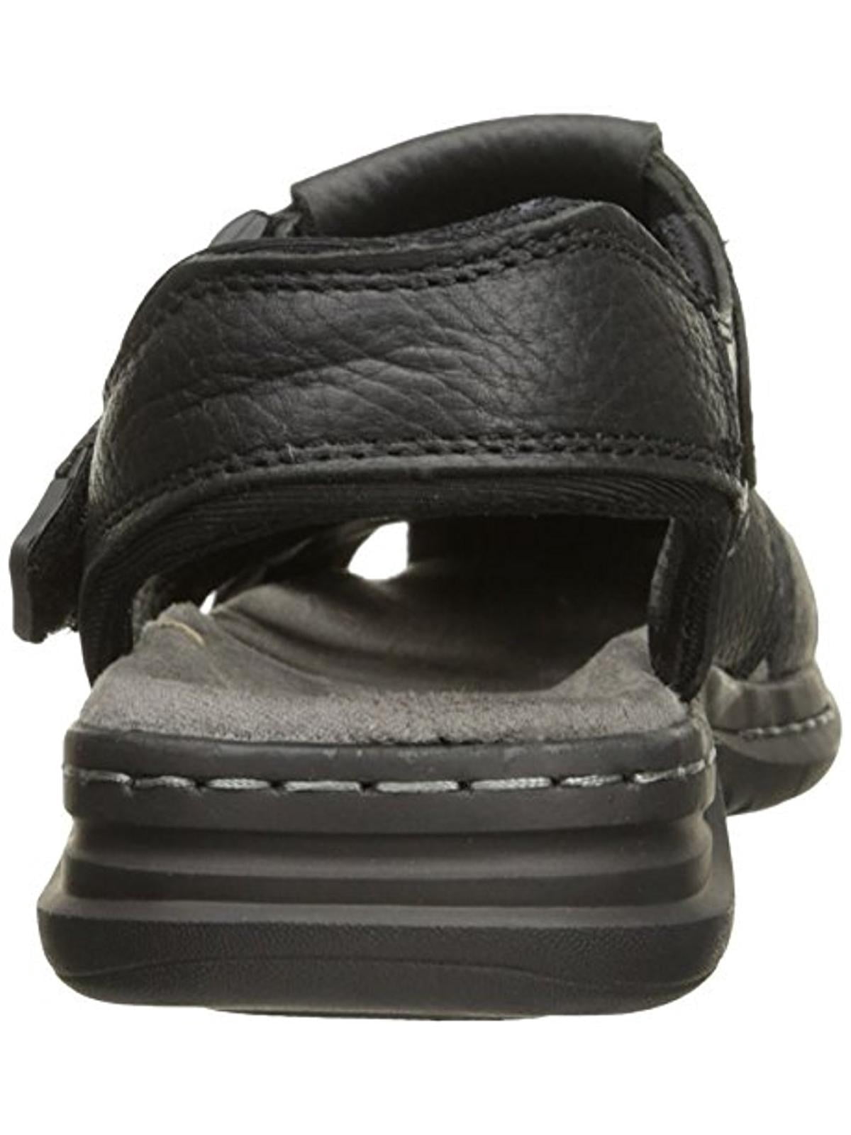 Dr. Scholl\'s Men\'s Black Leather Closed-Toe Fisherman Sandals Amazon.com | Dr. Scholl main image 4