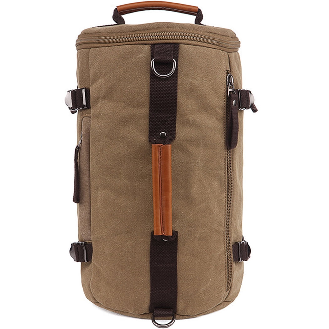 Coofit Travel Backpack Fashion Retro Unisex Cylinder Canvas Duffel