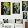 thumbnail image 4 of Designart "Hippo's Secret Hideaway III" Animals Framed Wall Art - Modern Green Hippopotamus Hallway Framed Wall Art Decor, 4 of 6