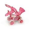 Reversible Double Doll Stroller - Pink/Polka Dots