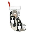thumbnail image 2 of Honeii Colors Cats for Christmas Stocking,Large Xmas Stocking,Holiday and Family Stocking for Fireplace Christmas Holiday Party Decoration, 2 of 7