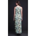 thumbnail image 2 of Bimba Leaves Women Sleeveless Crew Neck Halter Gown With Side Slits Maxi Dress-XX-Large, 2 of 6