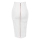 thumbnail image 3 of Falda lápiz bandaje de cintura alta y largo hasta la rodilla para mujer - Cierre con cremallera trasera - Poliéster/spandex, XS-XXL - Ropa de fiesta/cóctel, 3 of 3