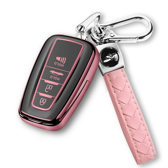 for Toyota Key Fob Cover with Keychain Suitable for Highlander RAV4 Camry Avalon C-HR Corolla GT86 Premium TPU Key Fob Case