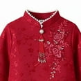 thumbnail image 4 of Ruyang Girls New Year Dress Chinese Traditional Embroidered Floral Cheongsam Youth Cute Elegant Double Layer Soft Qipao Dresses, 4 of 7