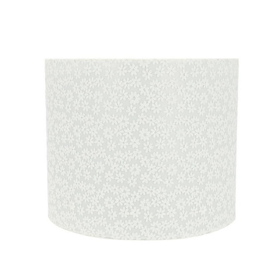 Aspen Creative 31094 Transitional Drum (Cylinder) Shaped Spider Construction Lamp Shade in White, 12" wide (12" x 12" x 10")
