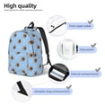 thumbnail image 3 of Fotbe Brown French Bulldog Mochila de Lona con Estampado, Mochila Duradera, Mochila Versátil de Alta Calidad, Mochila Compacta Vintage-Medium, 3 of 5