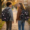 thumbnail image 3 of FUIALDOLG Watercolor Galaxy & Celestial Pattern Compartments School Bag for Hiking Daily, Multi-Pocket Large Capacity 600D Polyester Multi-pocket Bookbag, 3 of 9