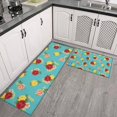 thumbnail image 2 of Pioneer Flower Floral Print Pattern Kitchen Rugs Sets Of 2, Anti Fatigue Non Slip Washable Floor Mats for Kitchen Sink Laundry, 17X30 Inch + 17X47 Inch, 2 of 6