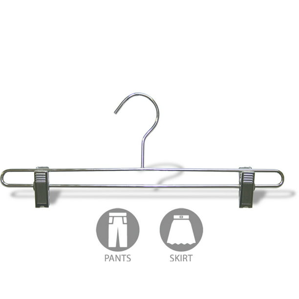 Chrome Bottom Hanger w/ Adjustable Cushion Clips, Box of 50, 14 Inch ...