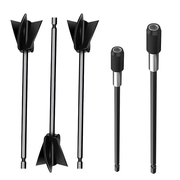 5 Pieces Paint Mixer Drill Attachment,Helix Paint Mixer Resin Drill Mixer
