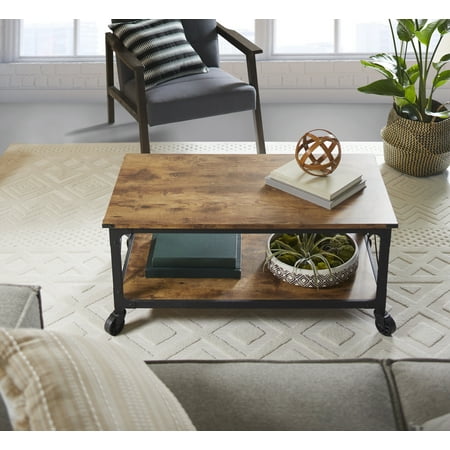Better Homes & Gardens Rustic Country Coffee Table Weathered Pine Finish