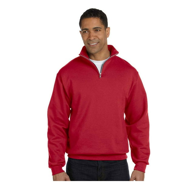 Jerzees Men's Quarter-Zip Cadet Collar Pullover Sweatshirt, Style 995M
