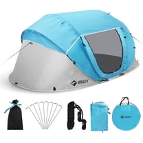 VILLEY 2 Person Easy Pop Up Tent, Waterproof Automatic Setup Instant Lightweight Camping Beach Tent with Carrying Bag for Camping, Hiking & Traveling