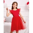 thumbnail image 2 of Oudiya Toddler Tutu Dress Little Girls Summer Tulle Backless Party Birthday Cotton Dresses 2-6Y, 2 of 7