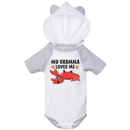 

Inktastic My Gramma Loves Me- cute crab family Gift Baby Boy or Baby Girl Bodysuit
