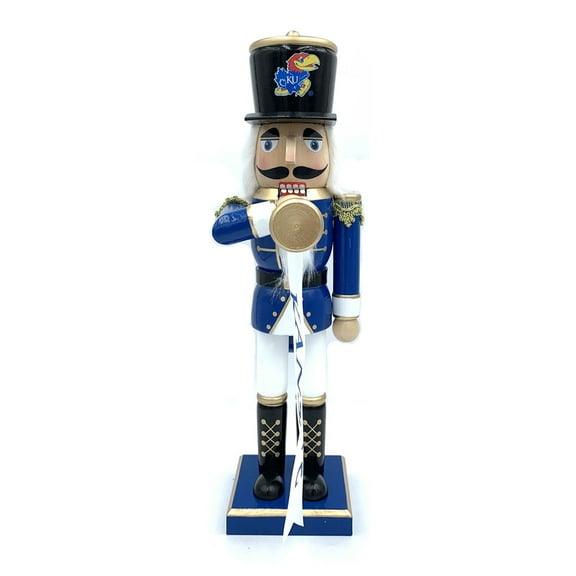 Kansas Jayhawks 14" Bugler Nutcracker