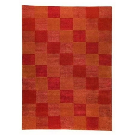 Hokku Designs Check Orange Rug