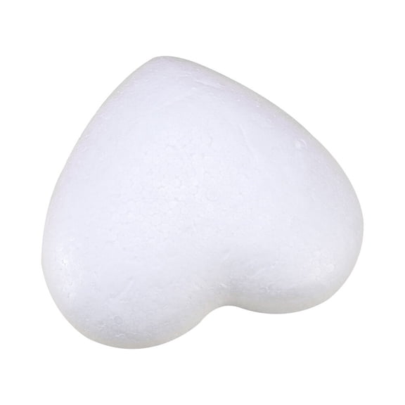 Supvox 1Pc White Modeling Heart for DIY Crafts Lightweight Foam Romantic Decor