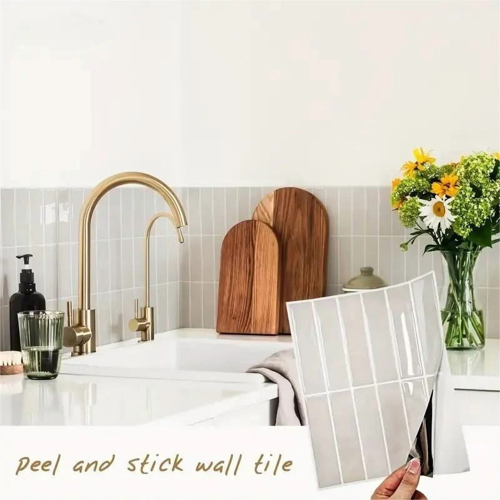 Peel and Stick Backsplash Wall Tiles,Self-Adhesive,Oil Proof,Waterproof, Removable Wall Panels for Kitchen & Bathroom,Modern Design, Easy Install (11.4x9 inch,20 Pack)