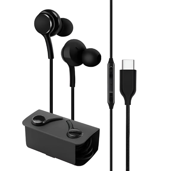 GJX 2026 New Type C Earbuds Wired Headphone Stereo Sound Noise Canceling Waterproof for Workout,Travel,Commuting,Running,Music,Gaming.