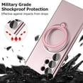 thumbnail image 5 of Compatible with Samsung Galaxy S22 Ultra Case with Magnetic Ring Holder [Compatible with Magsafe & Camera Lens Protector] Soft TPU Shockproof Kickstand Phone Case for Galaxy S22 Ultra Pink, 5 of 12