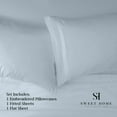 thumbnail image 2 of Sweet Home Collection Full Sheet Sets, Classic 1800 Series Deep Pocket 4 Piece, Luxury Soft Microfiber Bed Sheet Sets, Misty Blue, 2 of 5