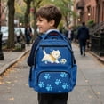 thumbnail image 5 of FKELYI Boys Schoolbag for Kids Backpack Spacious School Bookbag for Elementary Student Blue Yorkshire Dog Paw Print Lightweight Backpacks Casual Daypack Knapsack, 5 of 7