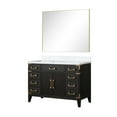 thumbnail image 3 of Laurel 48 in W Black Oak Single Bath Vanity, Carrara Marble Top, and 46 in Mirror, 3 of 3