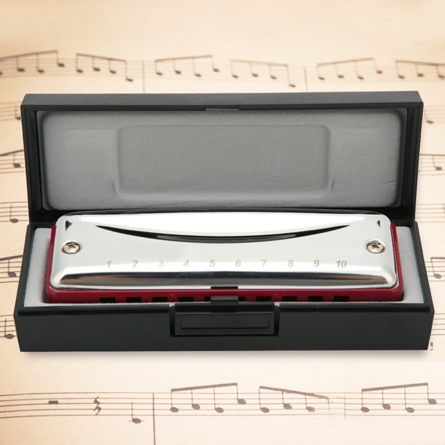Armónica F Major Blues cubierta de acero inoxidable órgano bucal de 10 agujeros para principiantes y actuaciones profesionales ANGGREK Otros