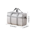 thumbnail image 3 of Bolsa para guardar colchas | Caja organizadora de gran capacidad | Tela Oxford plegable, asas resistentes, apilables, ahorro de espacio para ropa y mudanzas | Gray, 3 of 6