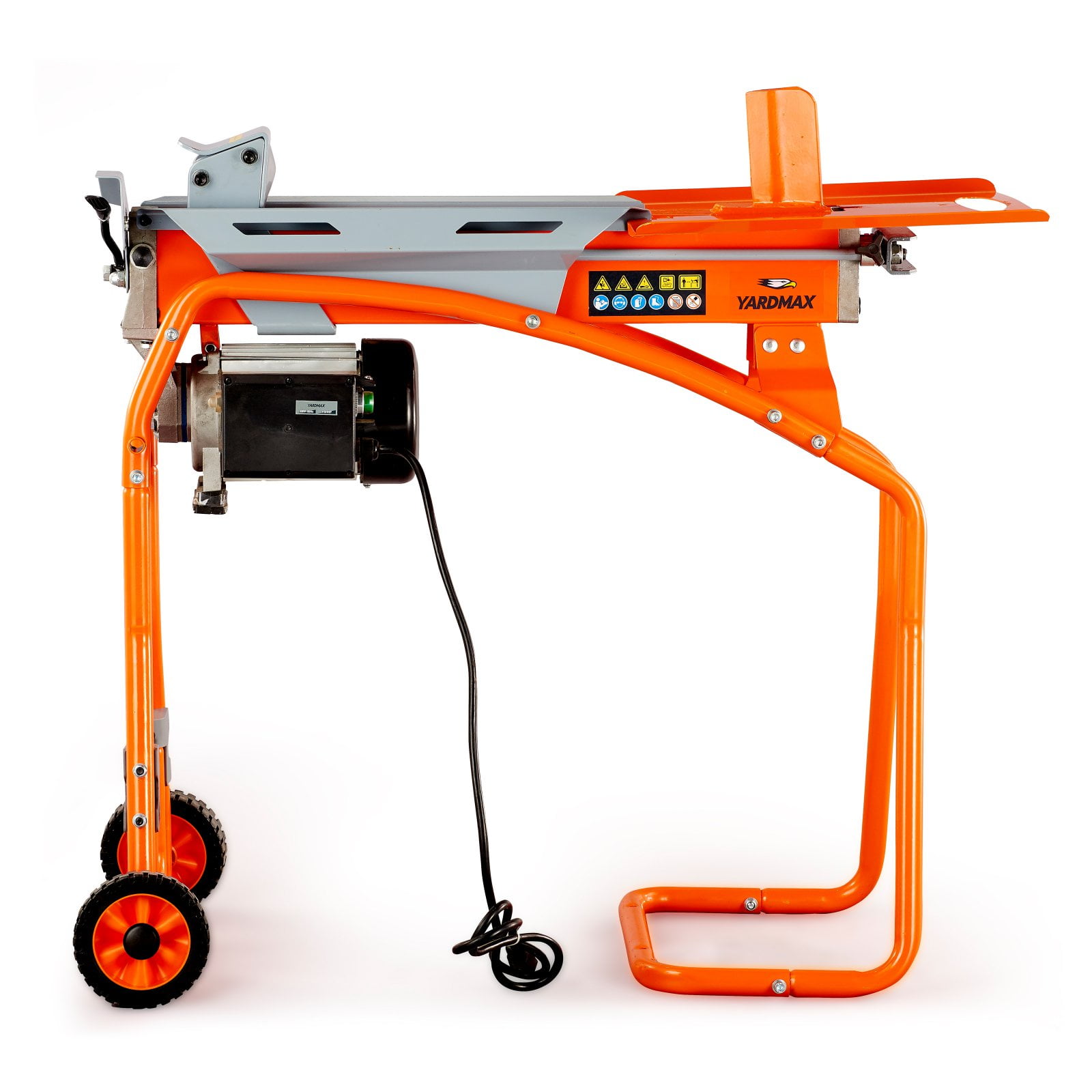 Yardmax 5-Ton Electric Log Splitter with Stand and Log Tray by