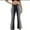 Black, variant on Women's Flare Bell Bottom Jeans Color Block High Waisted Button Jeans Wide Leg Bootcut Stretchy Denim Pants XXL