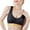 Black, variant on Women's Plus Size Crisscross Back Sports Bra, Wireless Full Coverage Breathable Comfortable Racerback Bralette A XXXXL