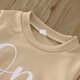 thumbnail image 4 of Gibobby Sudadera Forro Polar clásico con Cuello RedondoCamiseta de manga larga con estampado de para niños pequeños y niñas(Beige, 6-12 Meses), 4 of 5