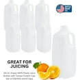 thumbnail image 4 of [12 Pack] Half Gallon Jugs Bottles (64 Oz) with Tamper Evident Caps – Great for Homemade Juices, Milk, Smoothies, Tea and Other Beverages - Food Grade BPA Free, 4 of 6