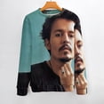 thumbnail image 2 of Johnny Depp Unisex Sweater Long Sleeve Round Neck Pullover Jumper Fall Winter Clothes Print Tops Blouse XL, 2 of 6