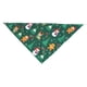 thumbnail image 4 of Bufanda triangular con estampado navideño para perro, bandana para perros muñeco de nieve verde, 4 of 6
