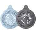 thumbnail image 1 of Tapón de silicona para el cabello, coladores, desagües para el baño, recogedor de cabello, fácil de instalar y limpiar, cubierta de drenaje de piso (2 piezas), 1 of 5