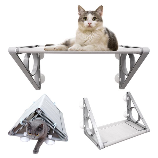 Cat Hanging Hammock Foldable Space-saving Cat Sleeping Nest Comfortable Seat with Suction Cup