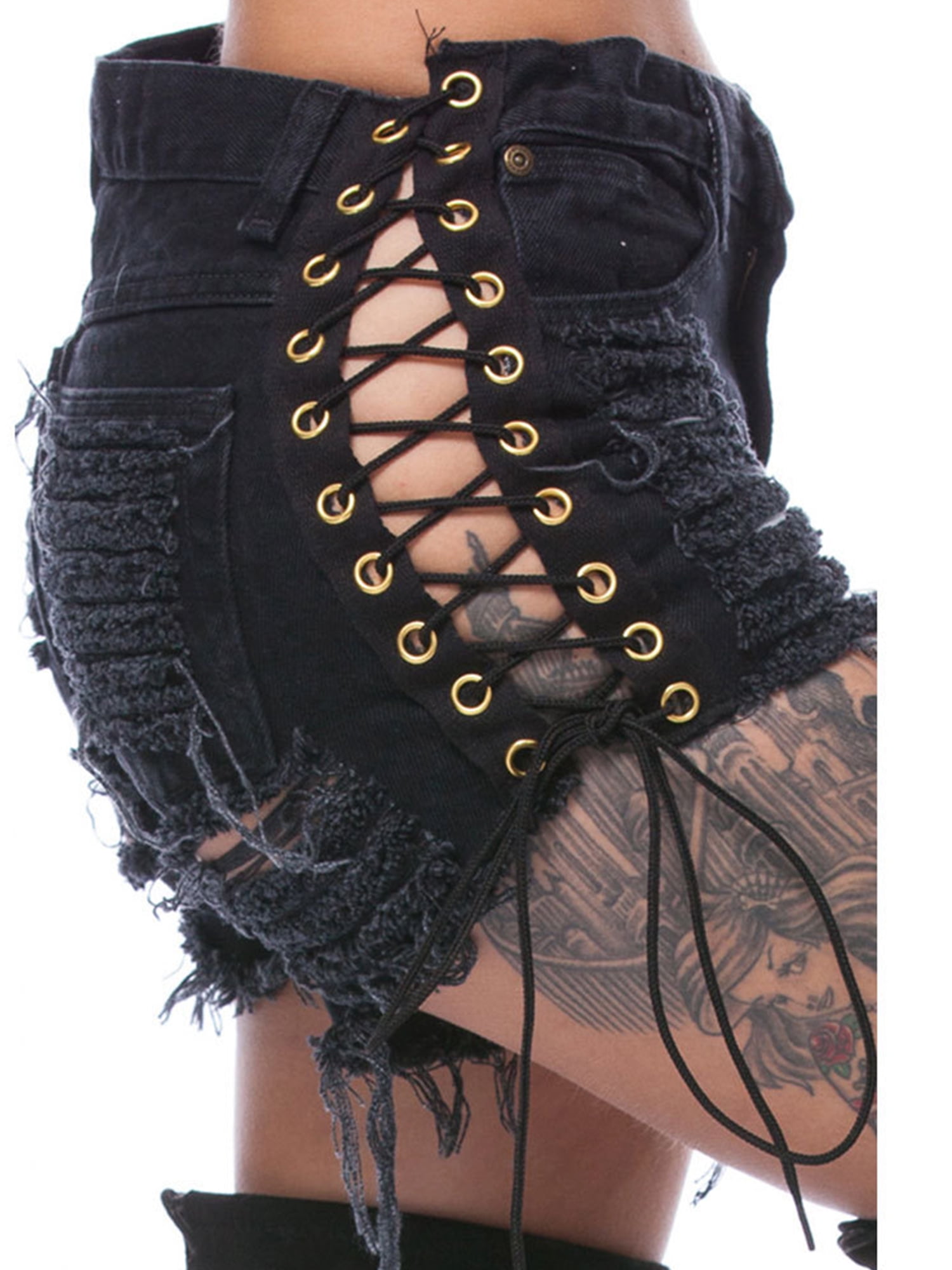 sexy cut up jeans
