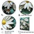 thumbnail image 3 of Designart "Elegance Of White Daisy Blooms VI" Daisies Floater Framed Canvas Art Print, 3 of 5