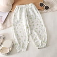 thumbnail image 2 of JUMEYU Toddler Harem Pants Boy Linen Straight Wide Leg Pants for Girls Solid Color High Elastic Waist Trousers Loose Flowy Casual 2T 3T (Dark Purple,2-3 Years), 2 of 3